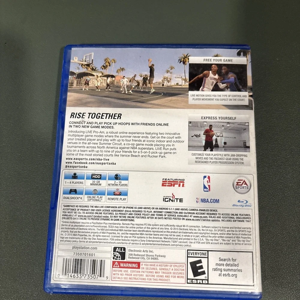 EA SPORTS NBA Live 16 PS4 2015 E NTSC-U/C Multiplayer Online Play(pre-owned)